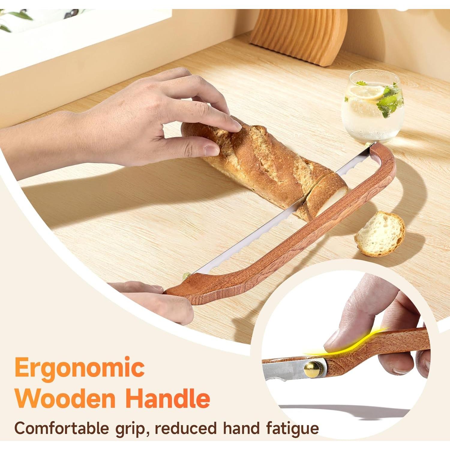 Cuchillo de Pan Serrado TLMUSE 27.4 cm Acero Inoxidable Madera