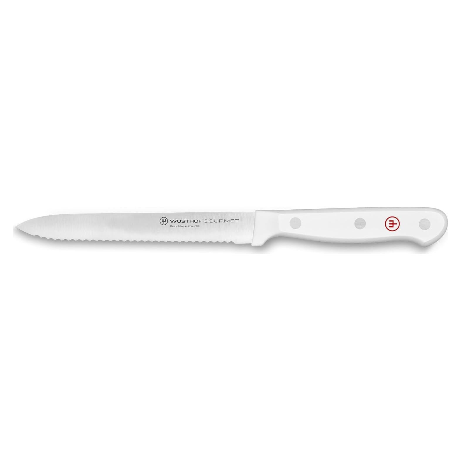 Cuchillo de Utilidad Serrado WÜSTHOF Gourmet 12.7 cm Blanco