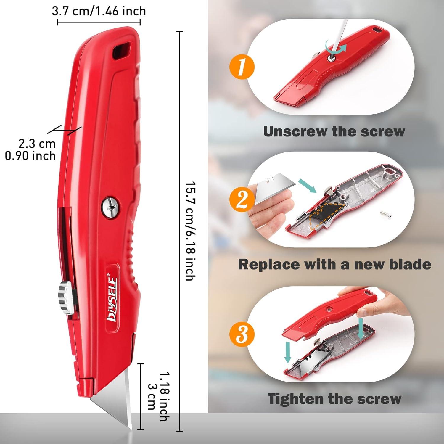 Cortadores de Cajas DIYSELF 4 Piezas Retráctiles Multicolor