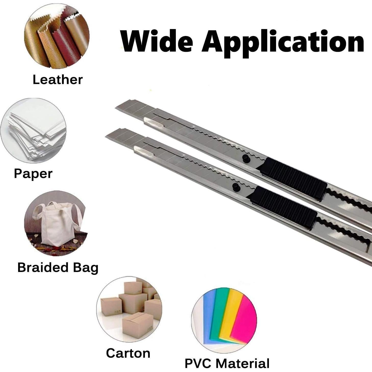 Cuchillo Utility Retráctil WEKOIL 9mm Paquete de 5 con Cuchillas