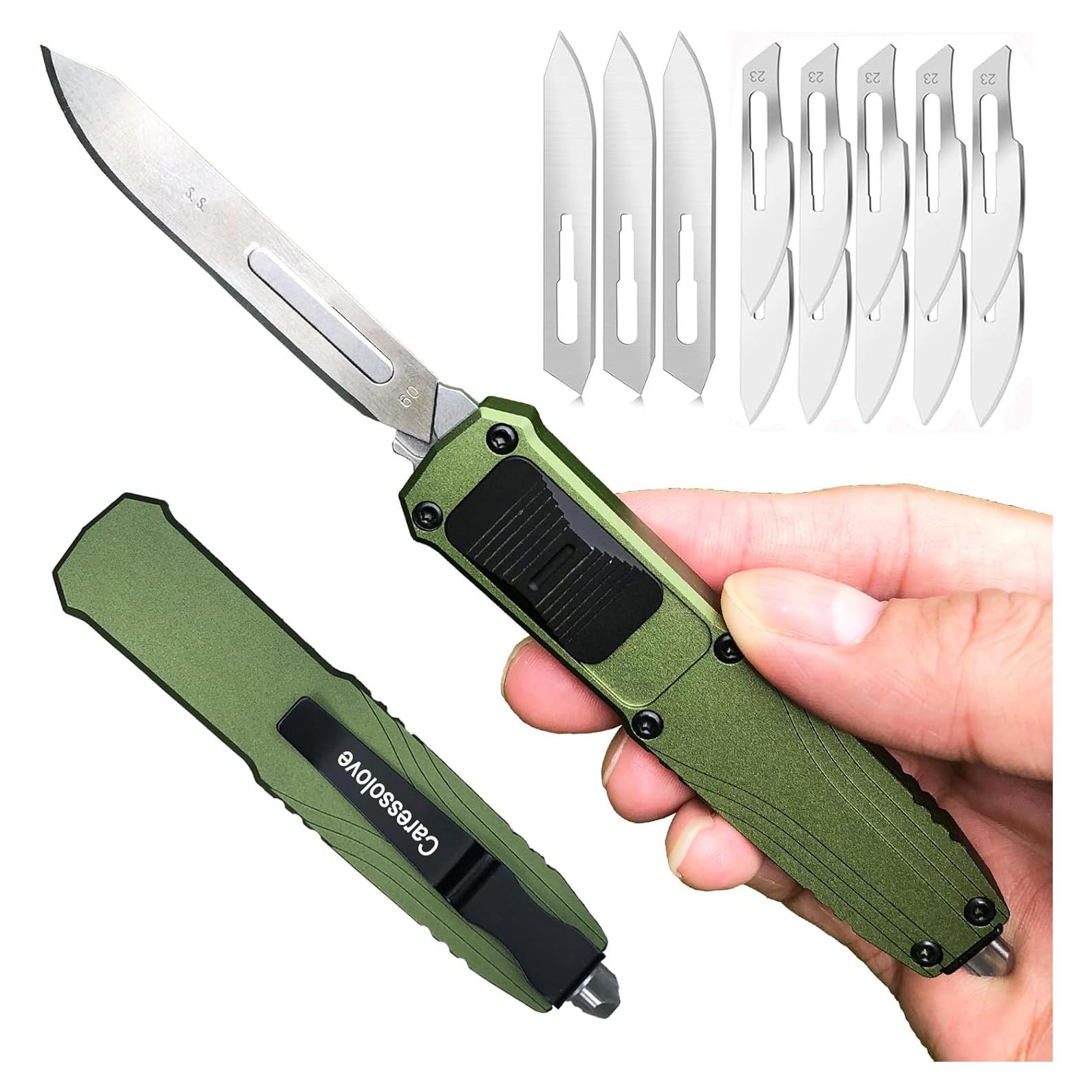Cuchillo Escalpelo Retráctil Caressolove EDC 10PCS #23 3PCS #60