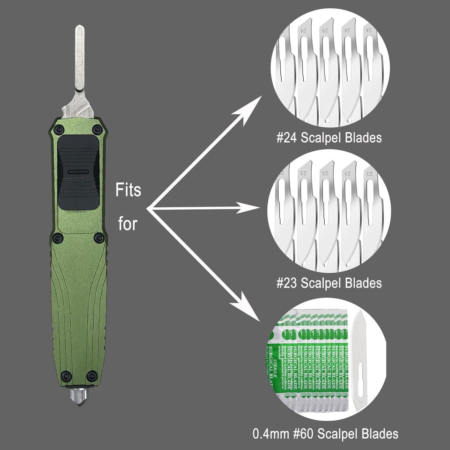 Cuchillo Escalpelo Retráctil Caressolove EDC 10PCS #23 3PCS #60