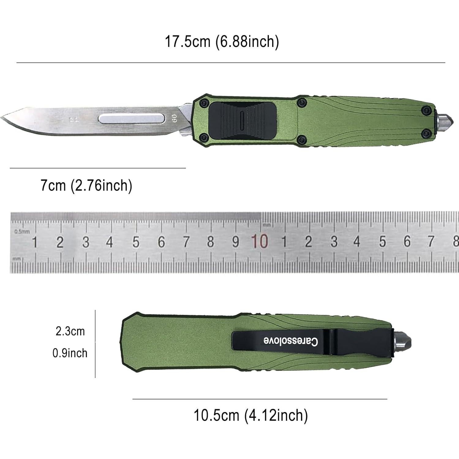 Cuchillo Escalpelo Retráctil Caressolove EDC 10PCS #23 3PCS #60