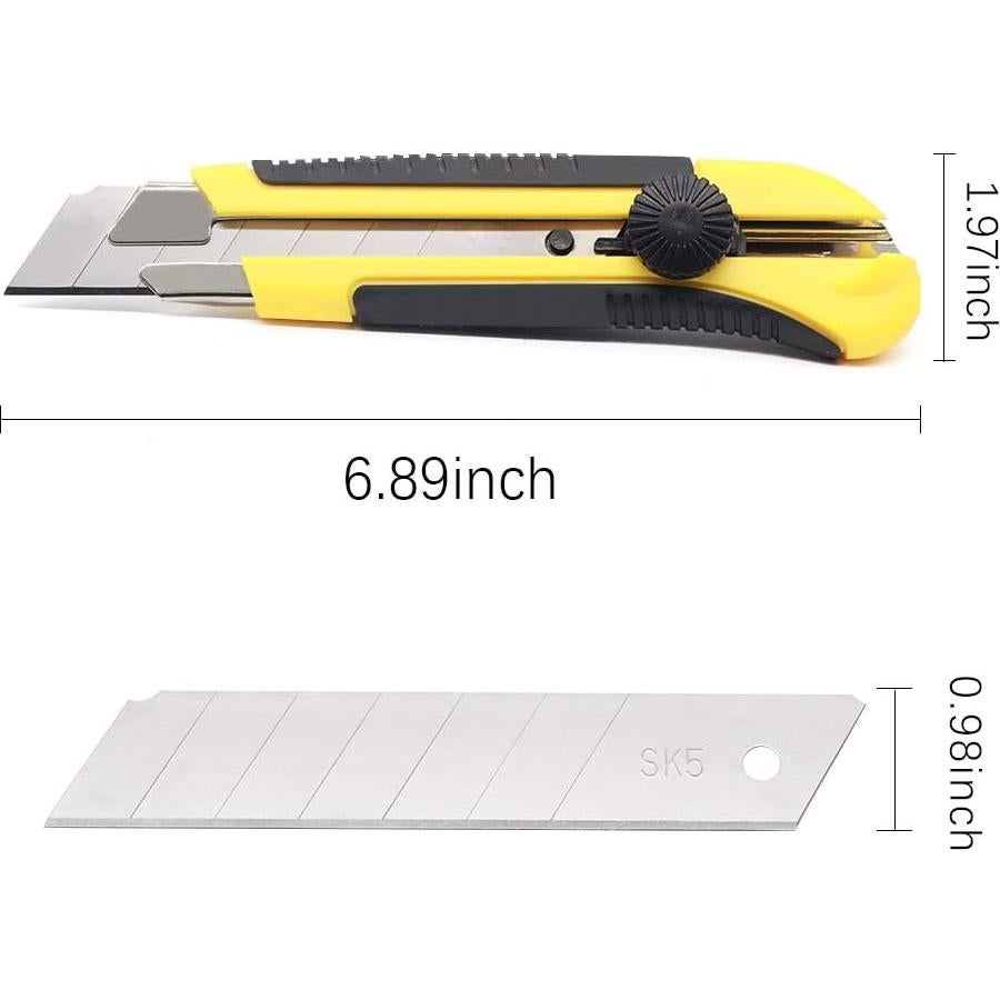 Cuchillo Utility T TOVIA 25MM con 20 Hojas SK5 Reemplazables