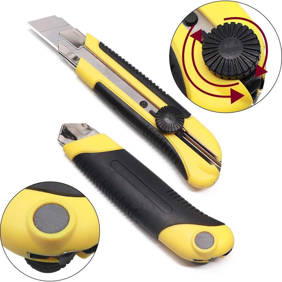 Cuchillo Utility T TOVIA 25MM con 20 Hojas SK5 Reemplazables