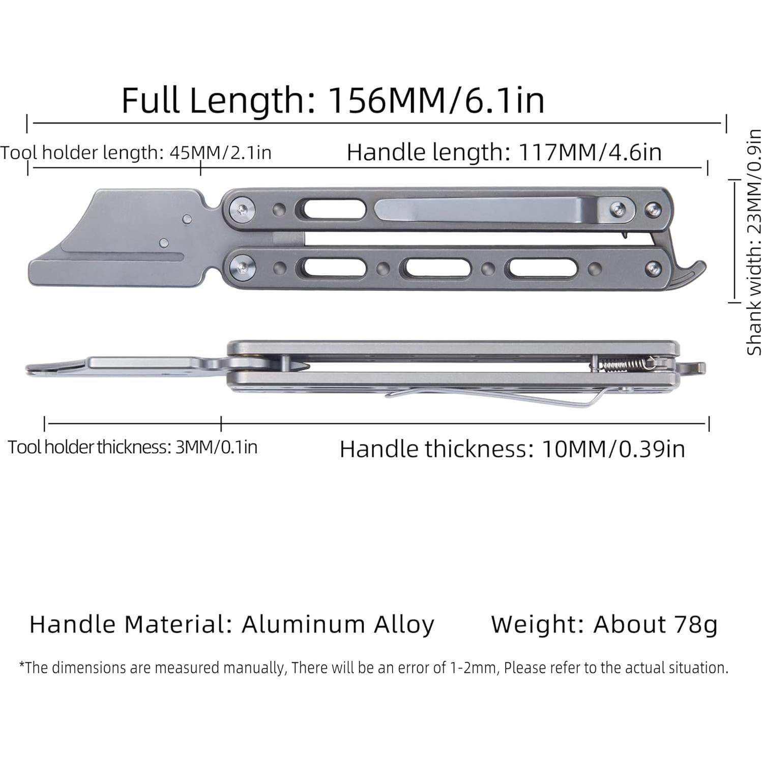 Cuchillo Utilitario TGZUO de Titanio Plegable 11.29 cm