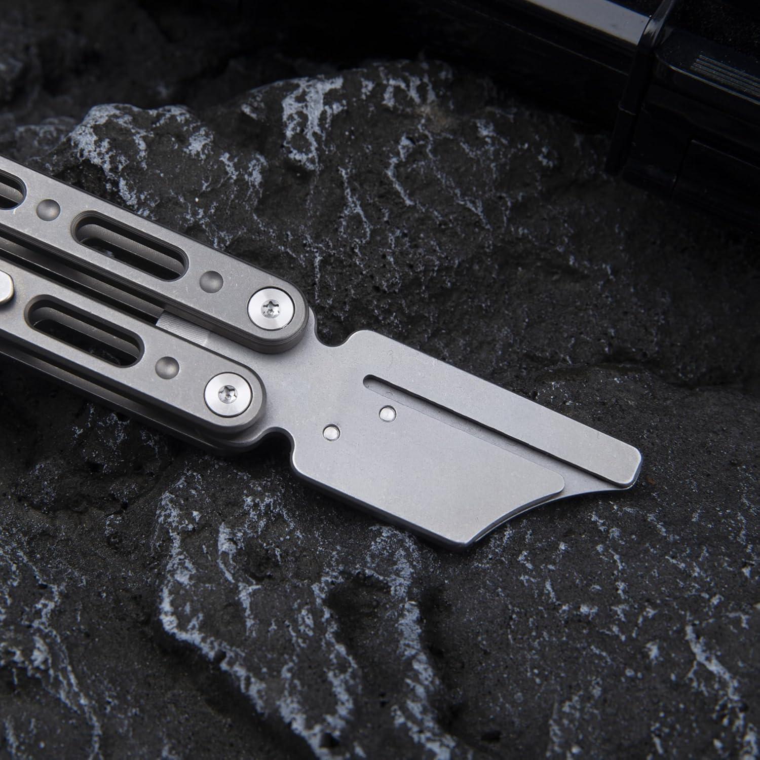 Cuchillo Utilitario TGZUO de Titanio Plegable 11.29 cm