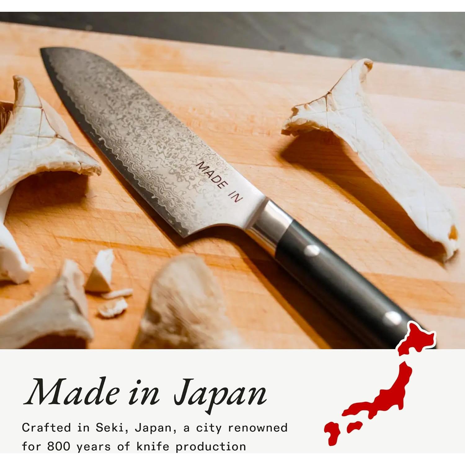 Cuchillo Santoku Made In 16.83 cm Acero Damasco VG-10 Japonés