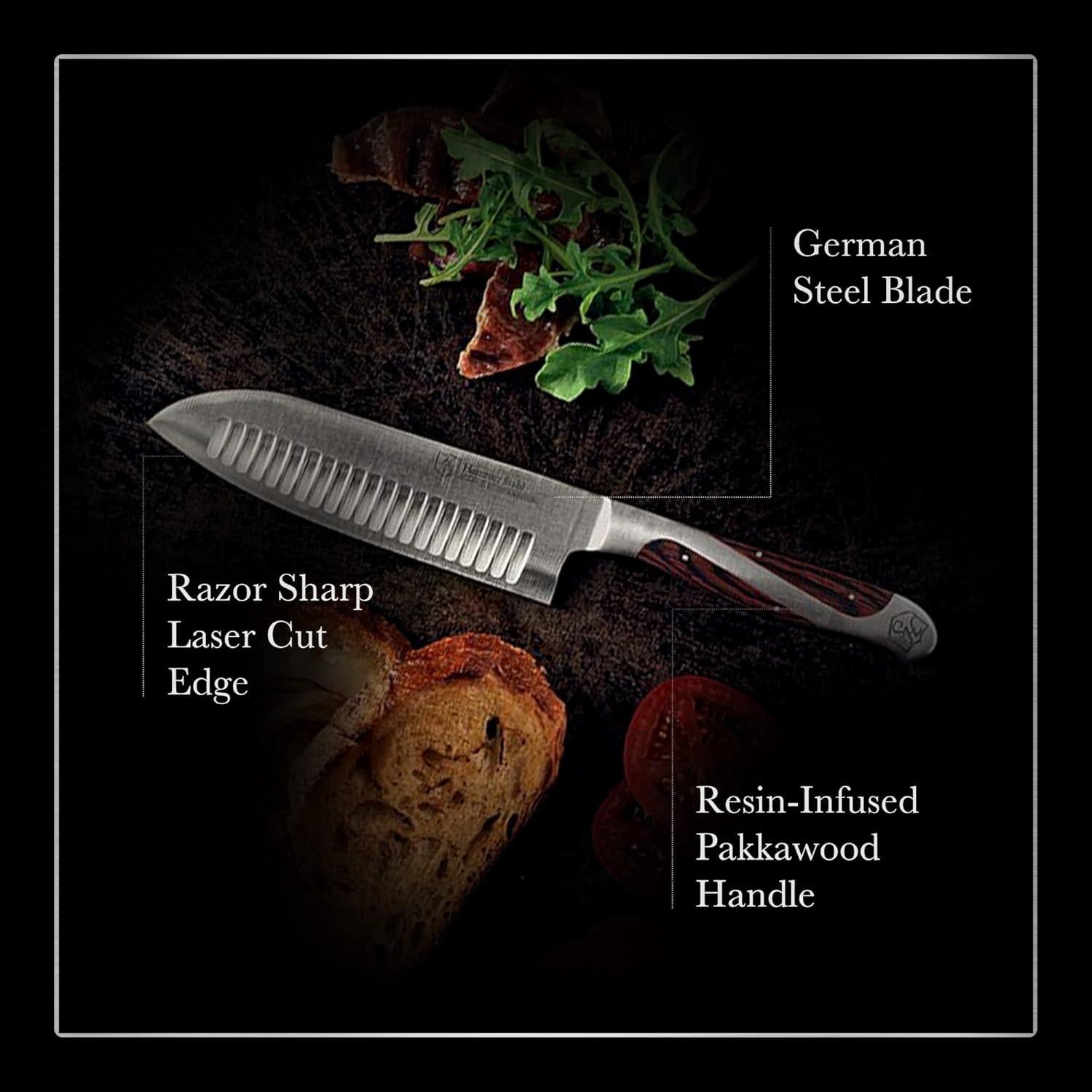 Cuchillo Santoku 14 cm Hammer Stahl Acero Inoxidable Ergonómico