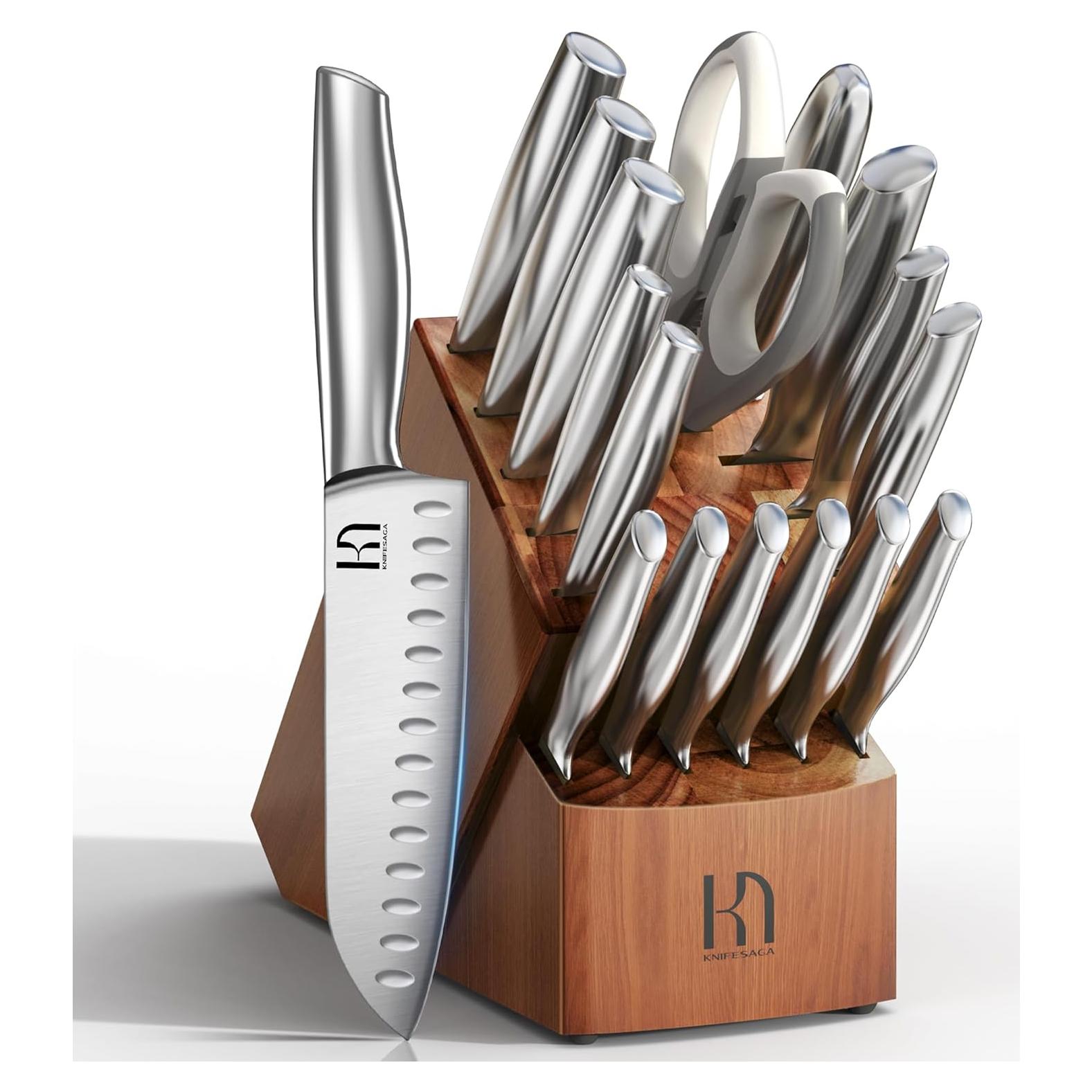 Juego de cuchillos de cocina KnifeSaga 17 piezas acero inoxidable