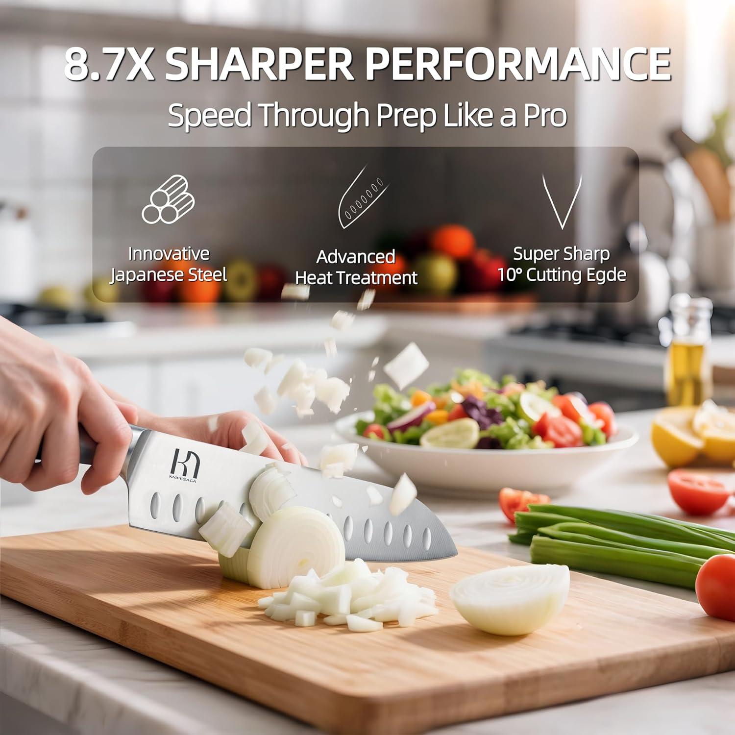 Juego de cuchillos de cocina KnifeSaga 17 piezas acero inoxidable