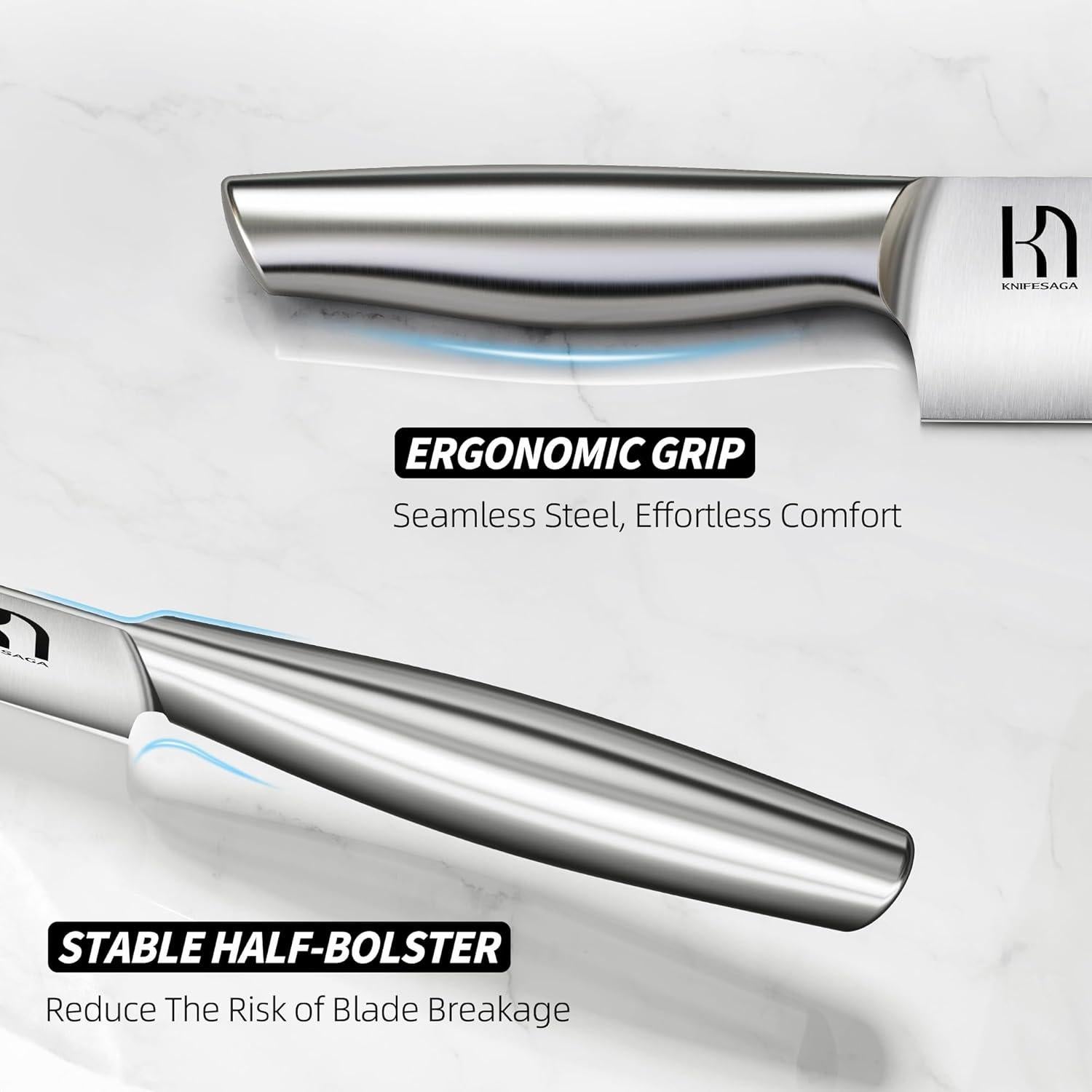 Juego de cuchillos de cocina KnifeSaga 17 piezas acero inoxidable