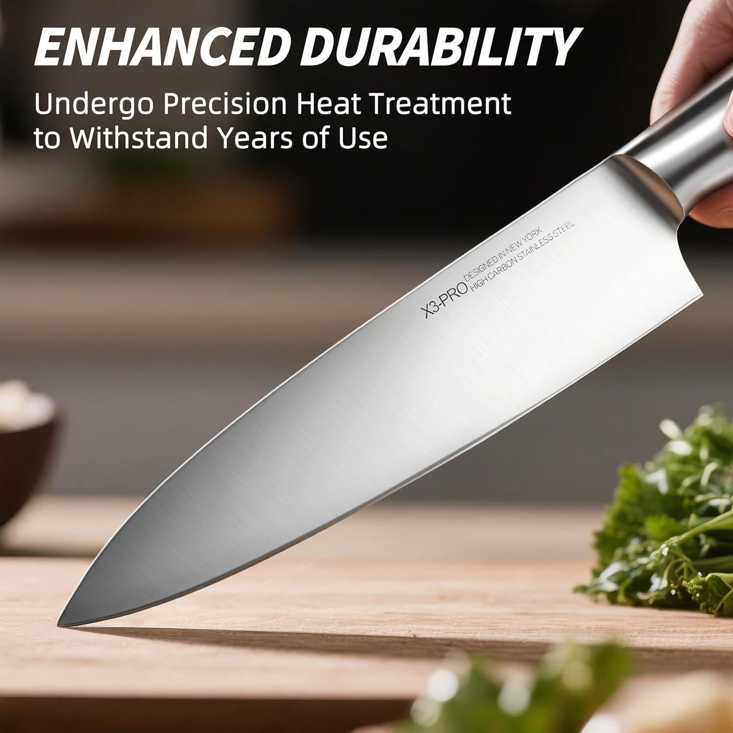 Juego de cuchillos de cocina KnifeSaga 17 piezas acero inoxidable