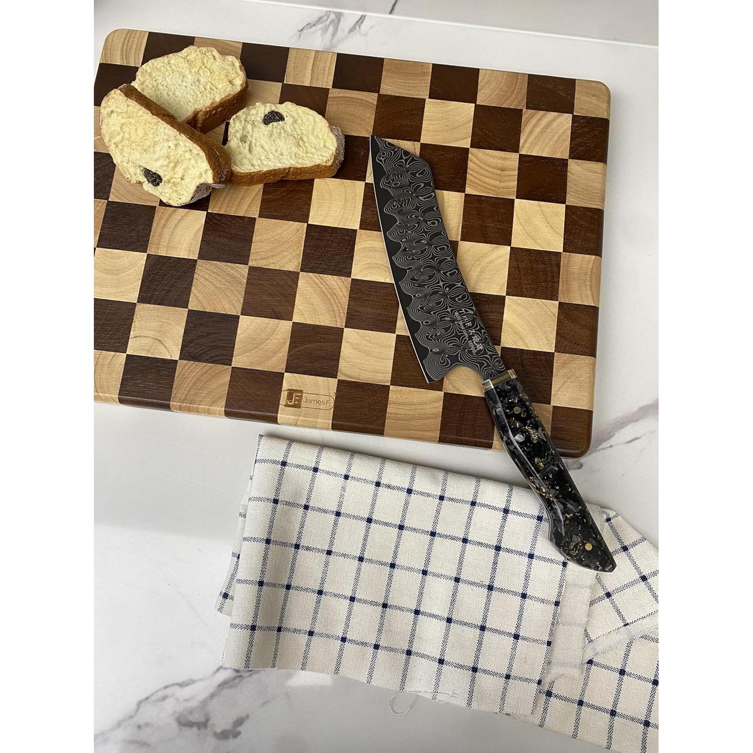 Cuchillo Kiritsuke KEPDS 18.3 cm Acero VG10 Damasco Negro