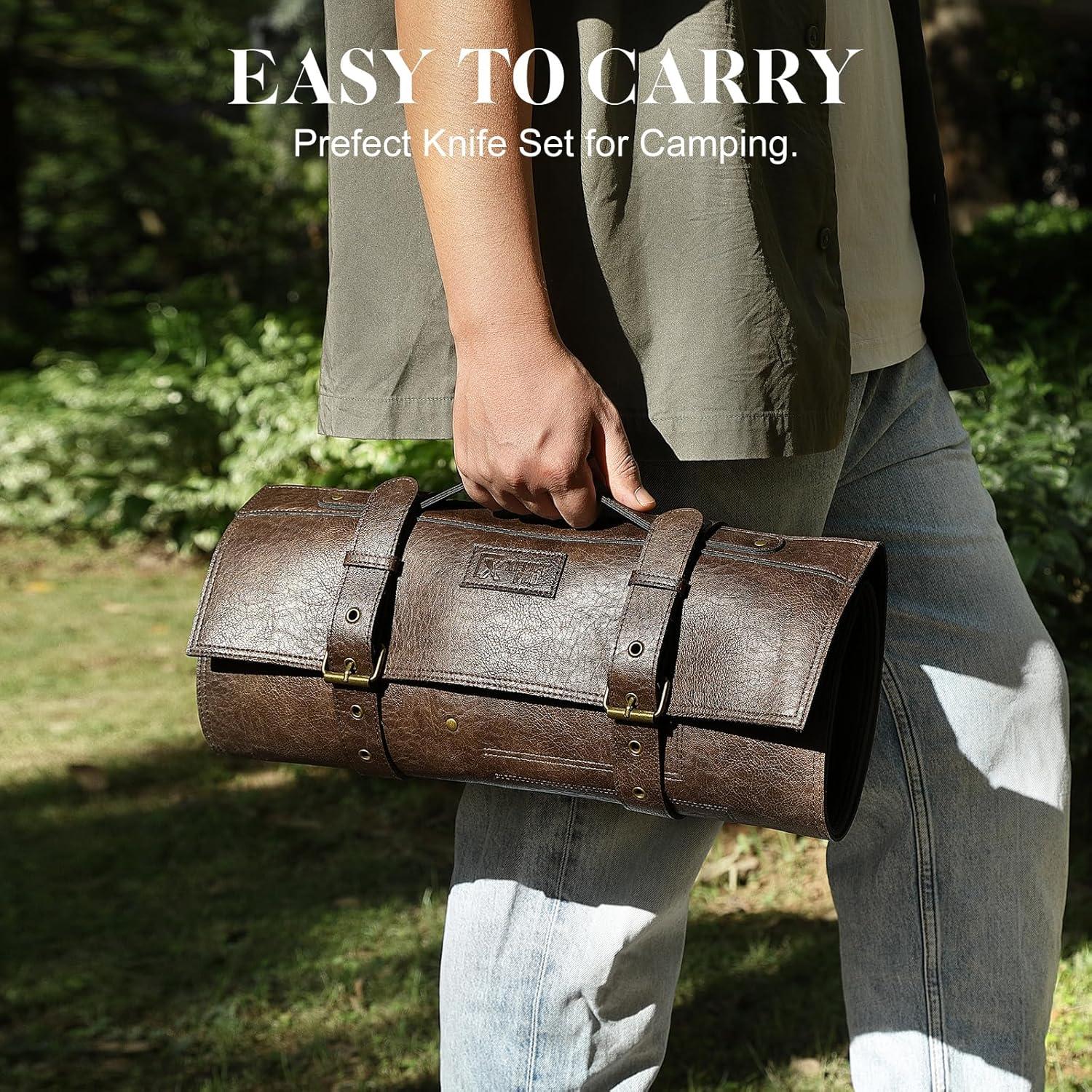 Juego de Cuchillos de Chef XCHIEF PRO con Bolsa - Acero Alto Carbono