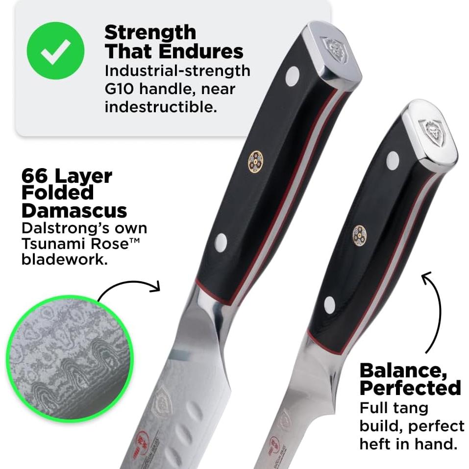 Set de Cuchillos de Cocina Dalstrong - Rebanar 30 cm y Deshuesar 15 cm - Acero AUS-10V