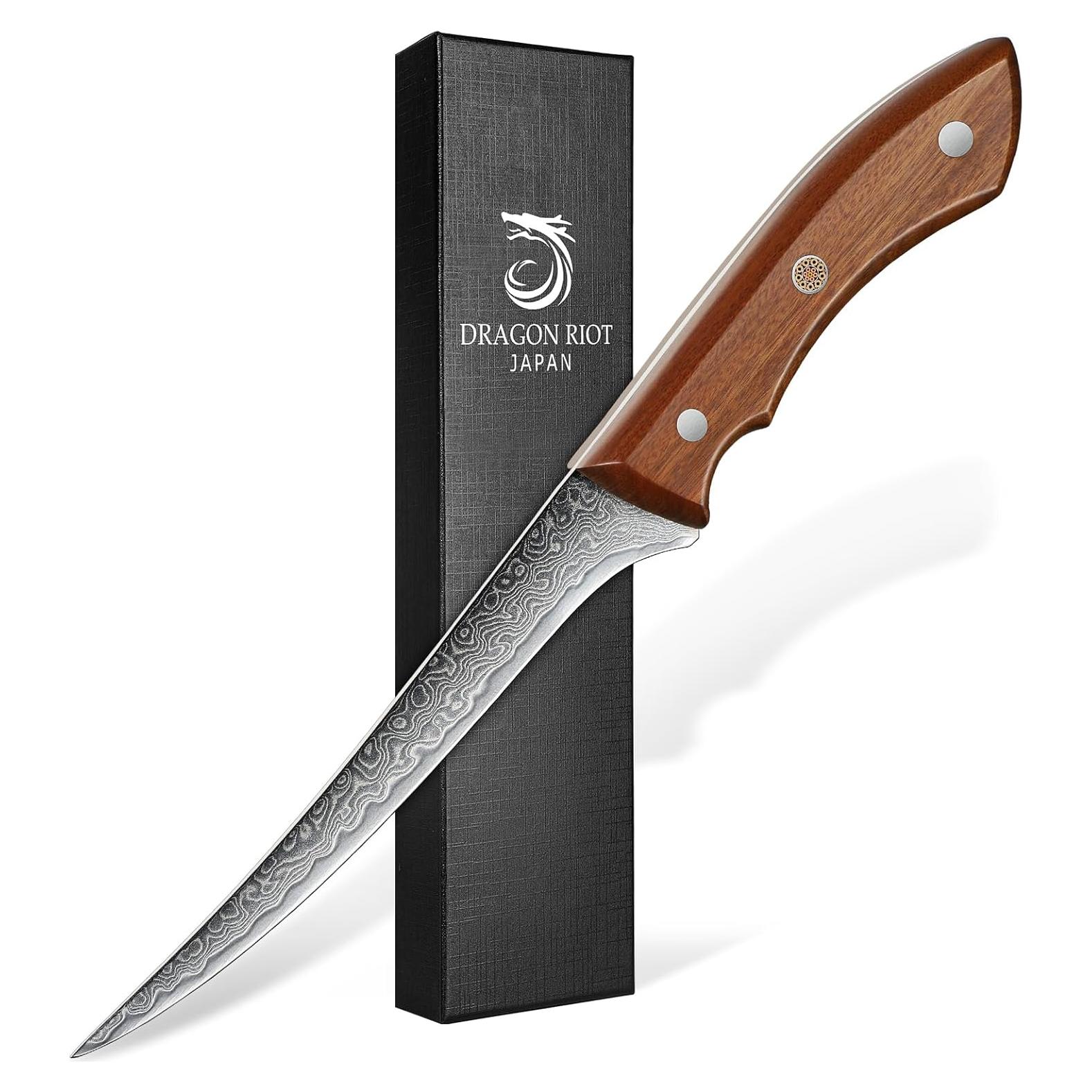 Cuchillo de Deshuesar DRAGON RIOT 15.24 cm Acero Damasco VG10