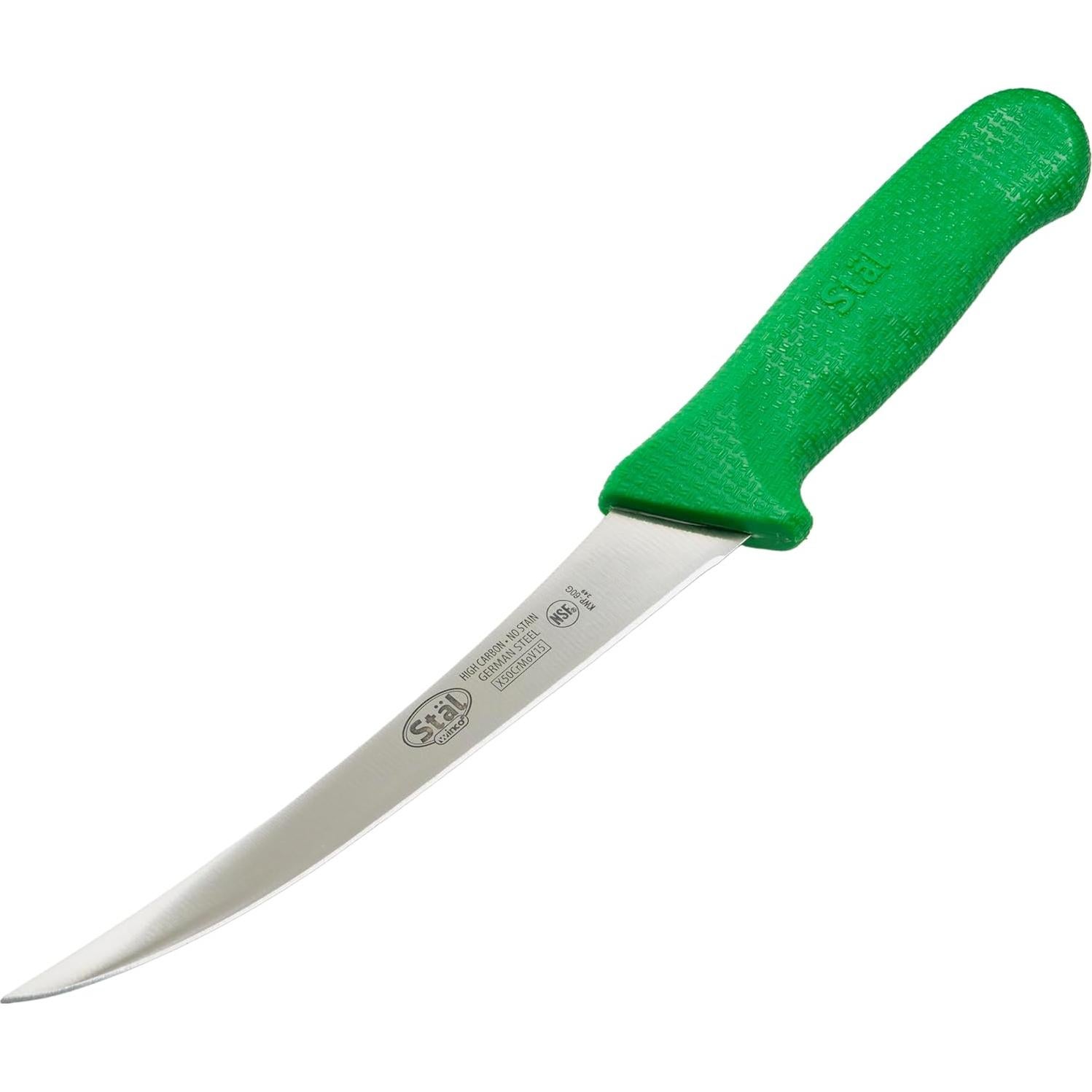 Cuchillo de Deshuesar Winco KWP-60G 15.2 cm Acero Alemán Verde