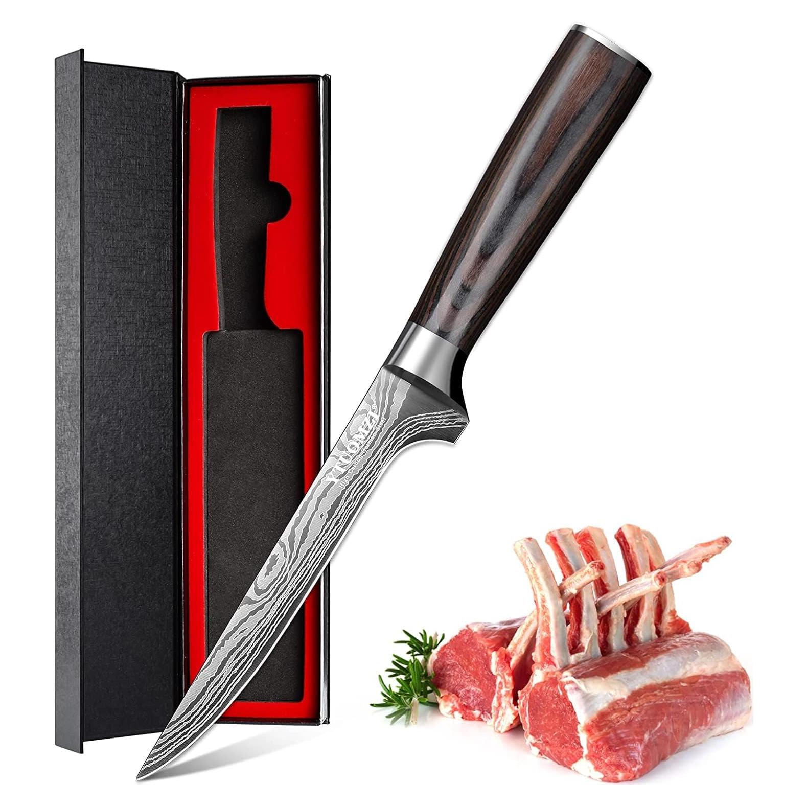 Cuchillo de Deshuesar YTUOMZI 15.24 cm Acero Alemán Flexible