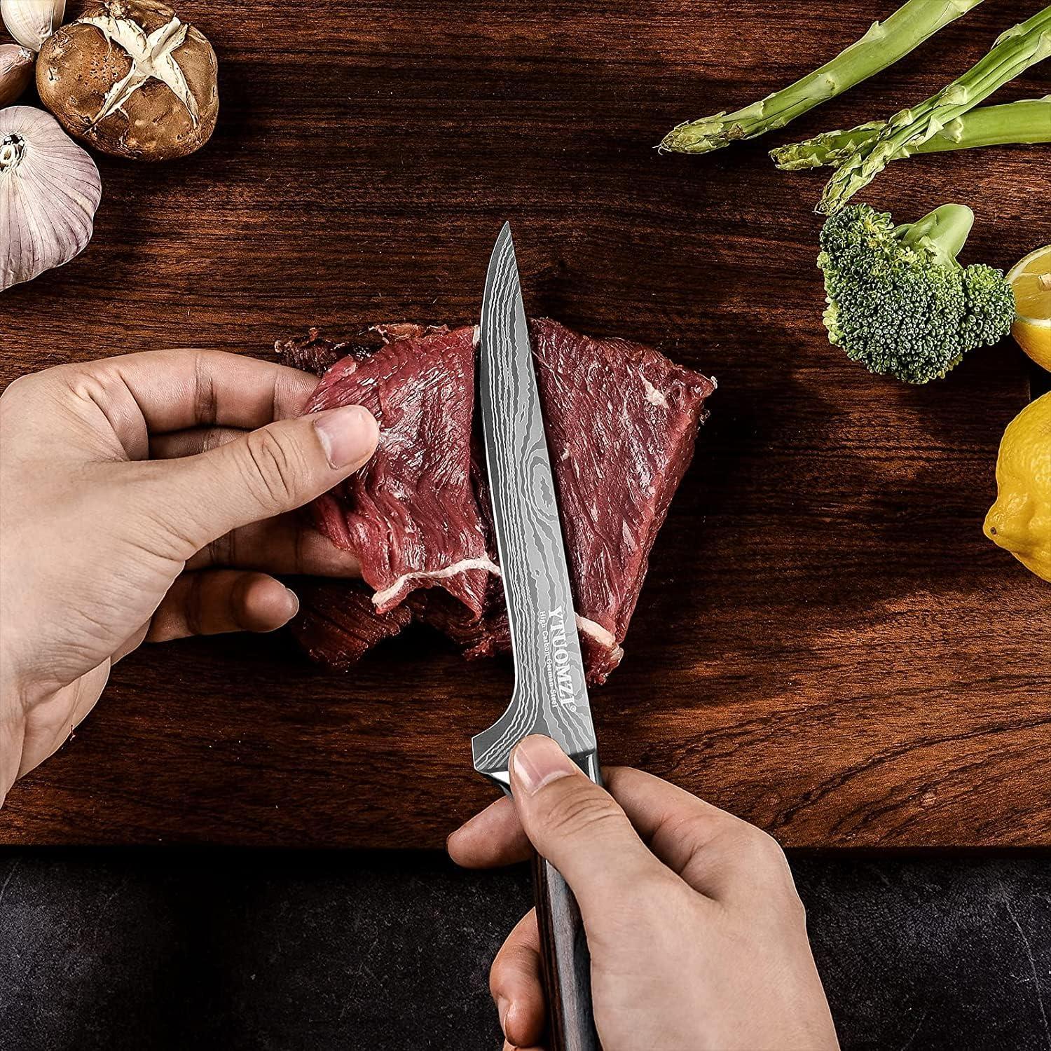 Cuchillo de Deshuesar YTUOMZI 15.24 cm Acero Alemán Flexible