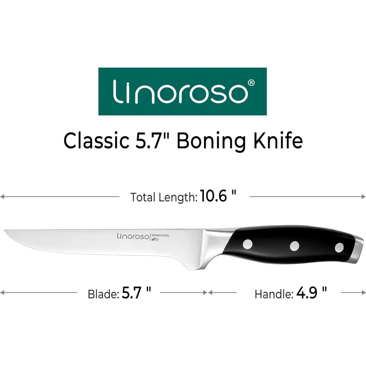 Cuchillo de Deshuesar Linoroso 14.5 cm Acero Inoxidable Forjado