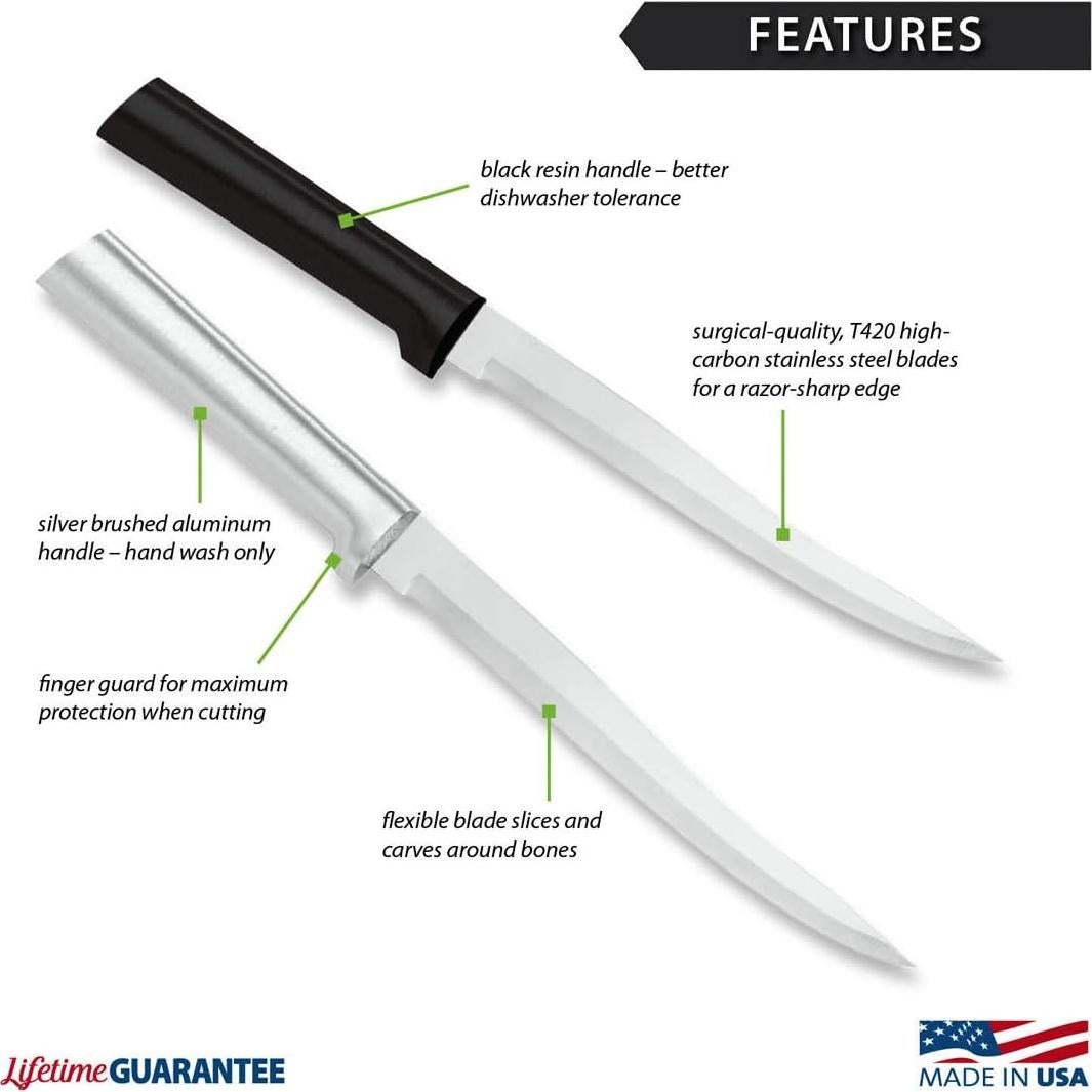 Cuchillo de Deshuesar RADA 16.8 cm Acero Inoxidable Mango Plateado