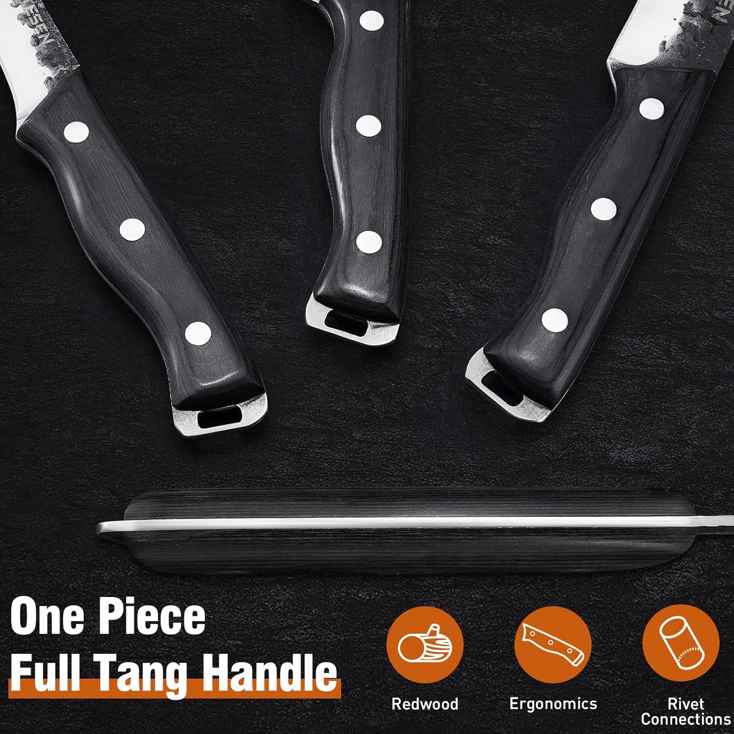 Juego de cuchillos de carnicero Naitesen 3 piezas forjados a mano