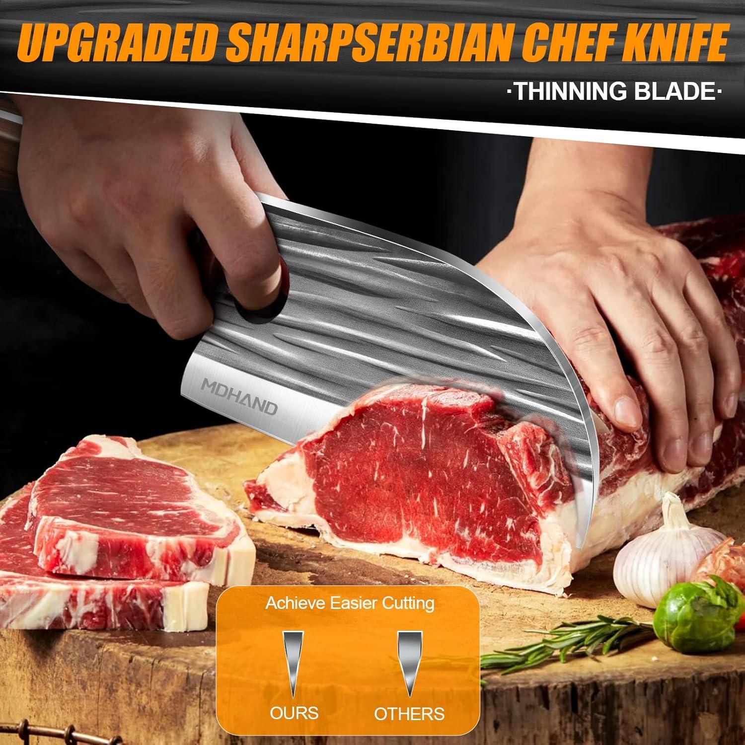 Juego de Cuchillos de Carnicero 14PCS MDHAND Acero Inoxidable