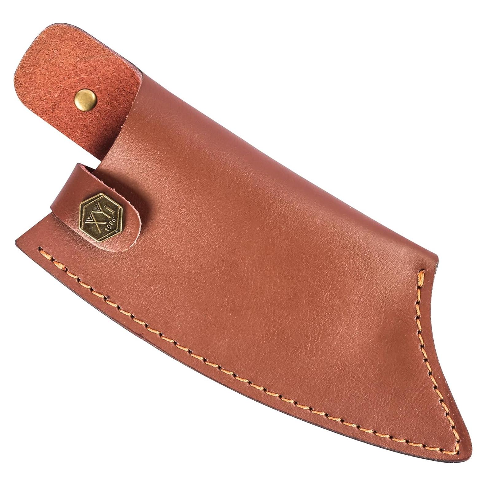 Funda de Cuero XYJ para Cuchillo de Chef 15 cm con Asa