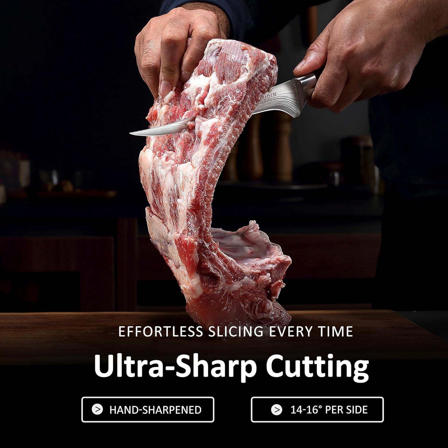 Cuchillo de Filete PAUDIN 17.78 cm Acero Inoxidable Pakkawood