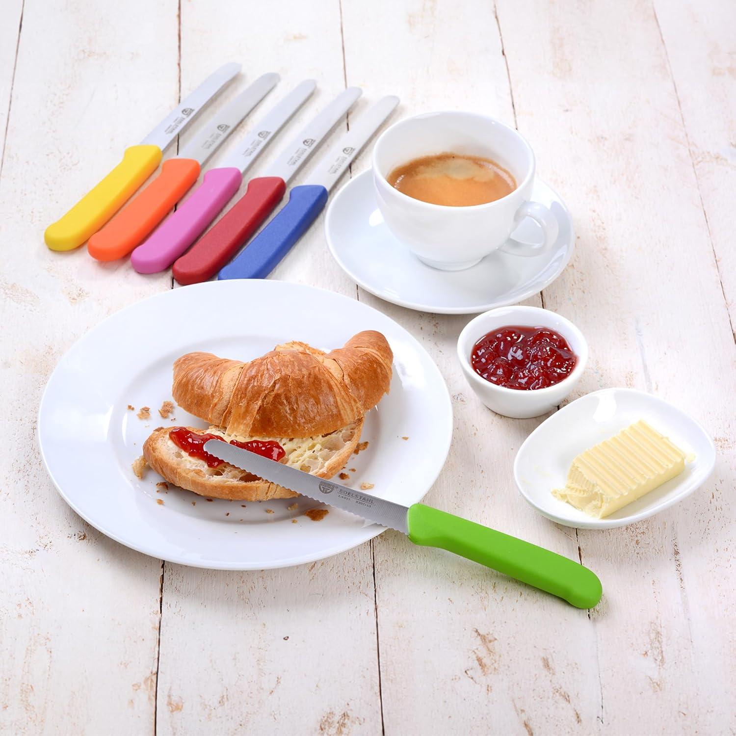 Juego de 6 cuchillos de mesa GRÄWE 21 cm coloridos