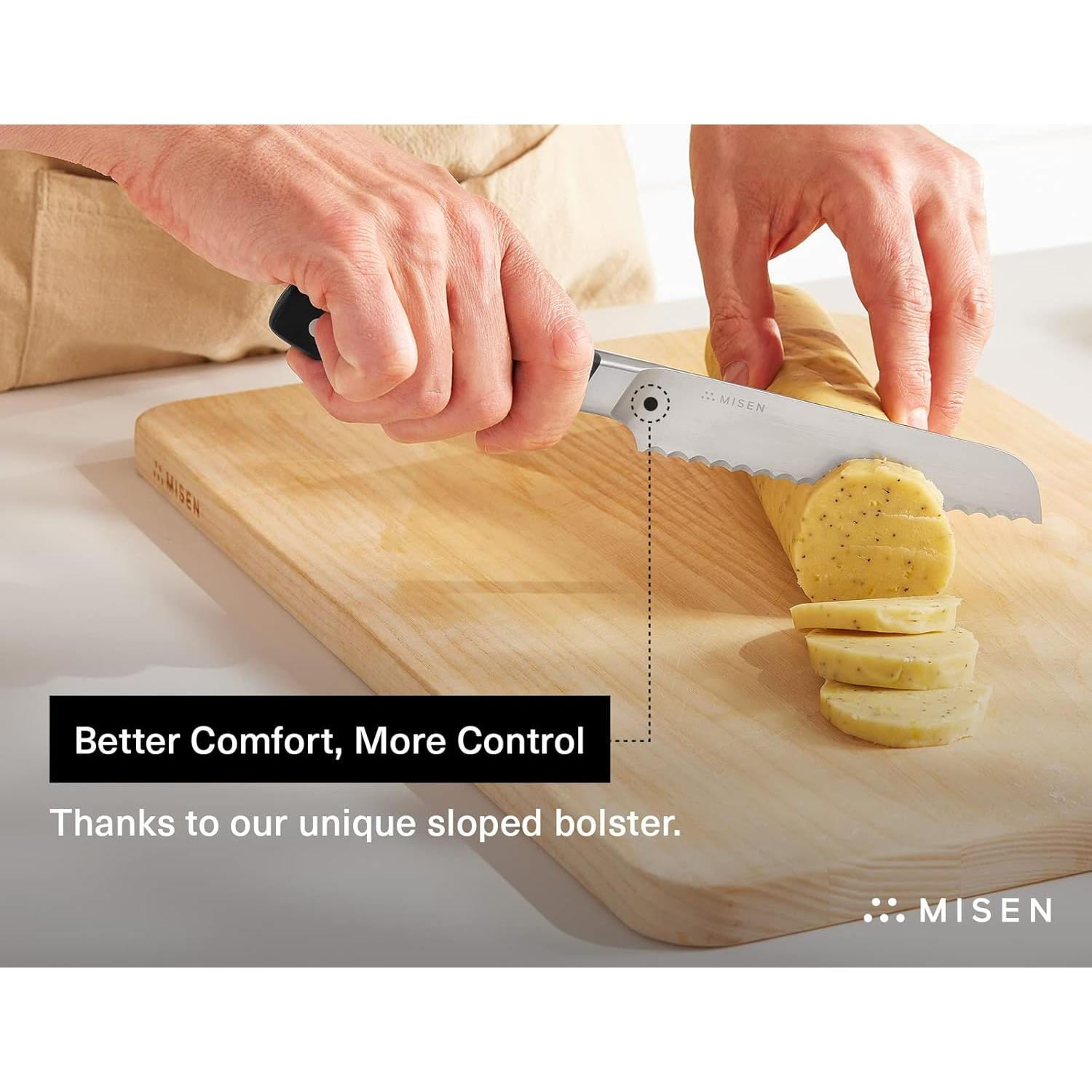 Cuchillo de Pan Misen 12.7 cm Acero Japonés AUS8 Negro