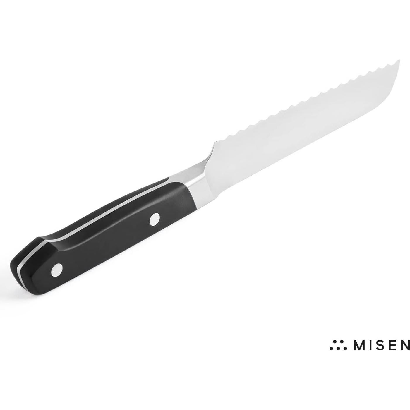 Cuchillo de Pan Misen 12.7 cm Acero Japonés AUS8 Negro