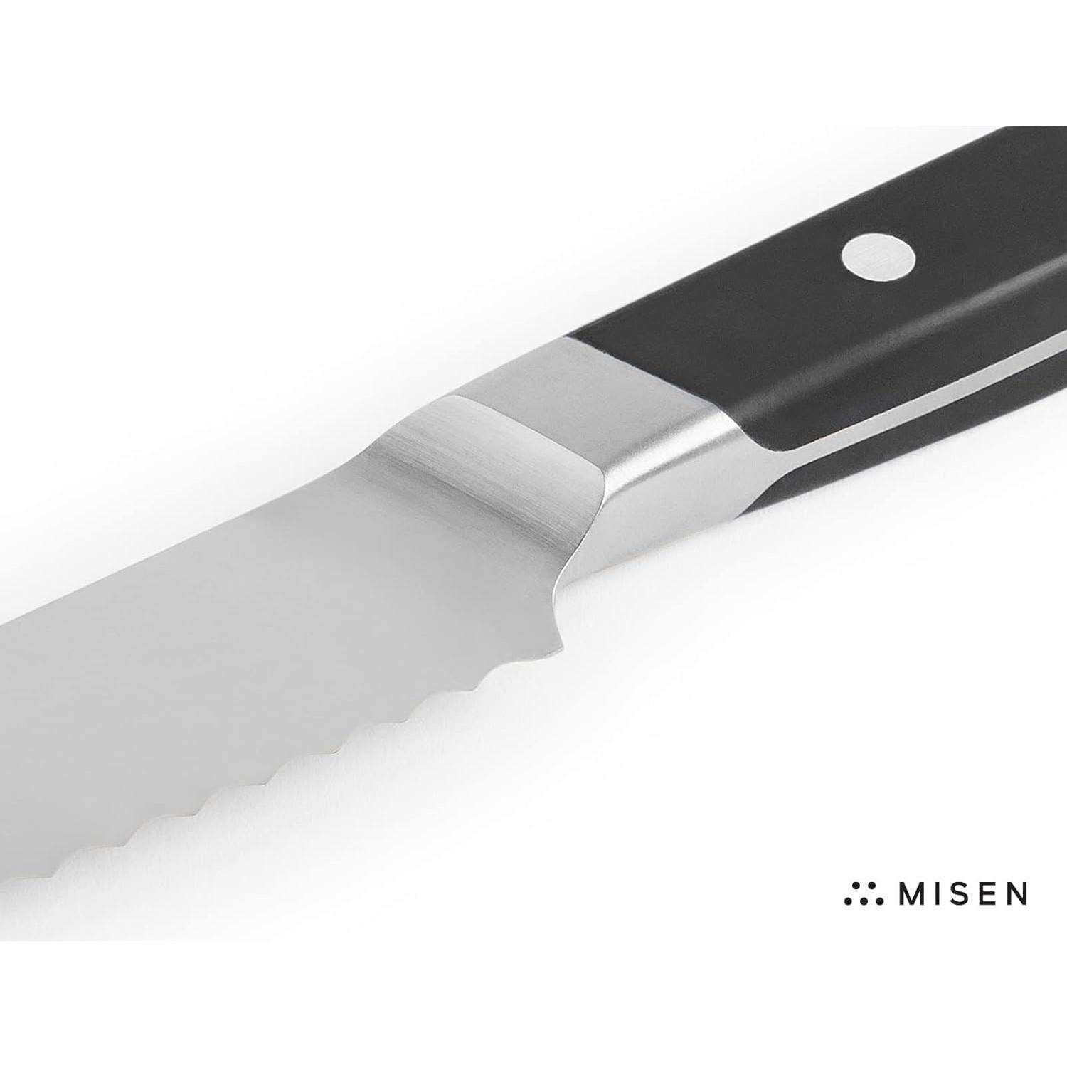 Cuchillo de Pan Misen 12.7 cm Acero Japonés AUS8 Negro
