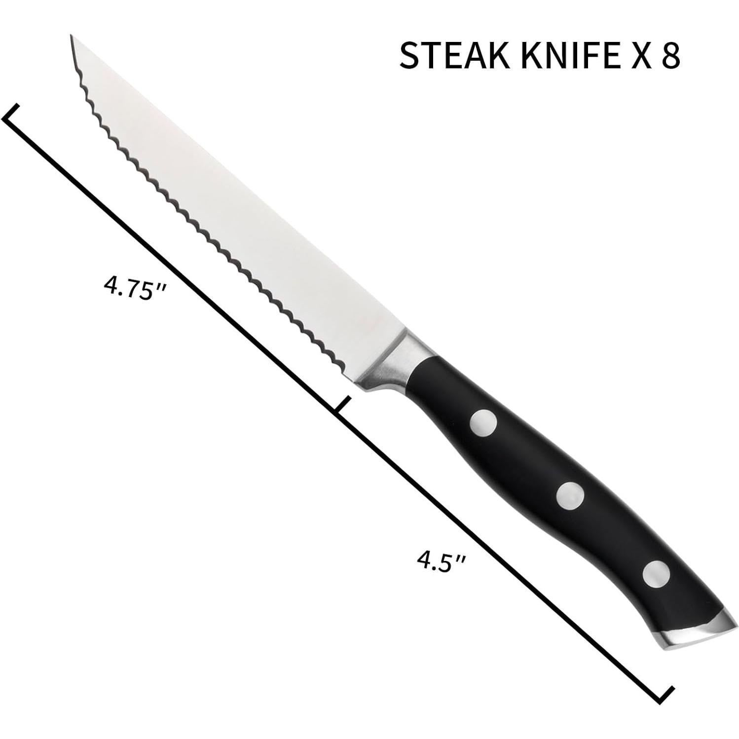 Conjunto de Cuchillos para Carne Alata 8 Piezas 11.94 cm