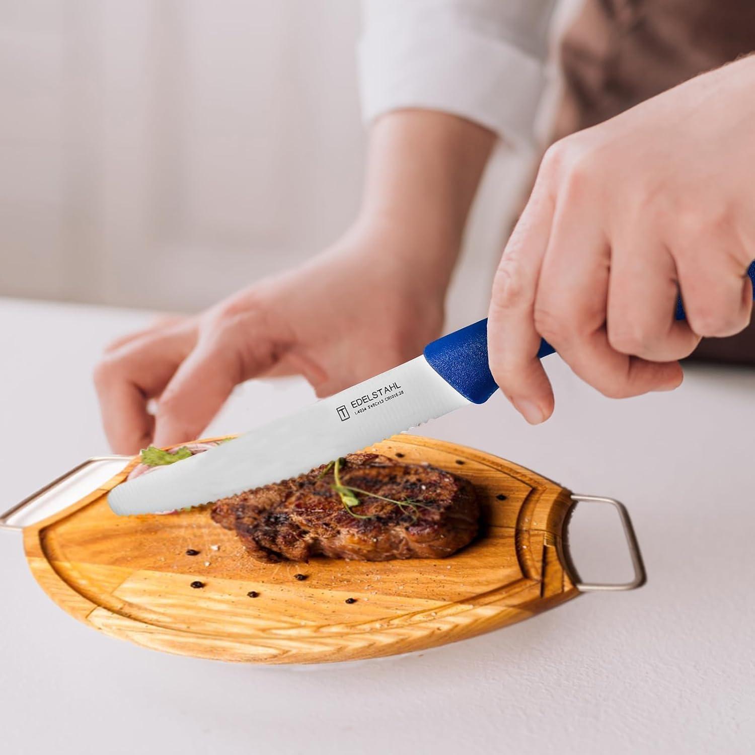 Juego de Cuchillos de Carne Targzier 12 Pcs Acero Inoxidable