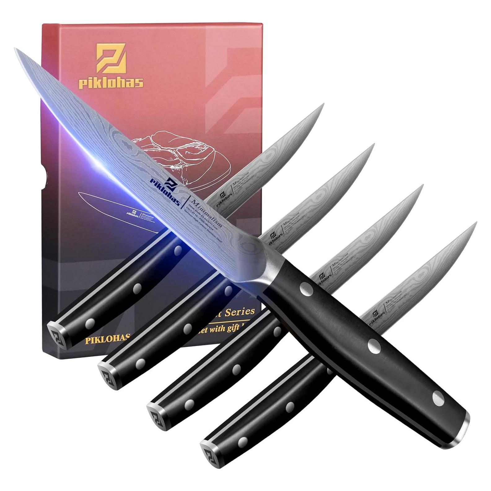 Juego de cuchillos para carne Piklohas 4 piezas acero forjado