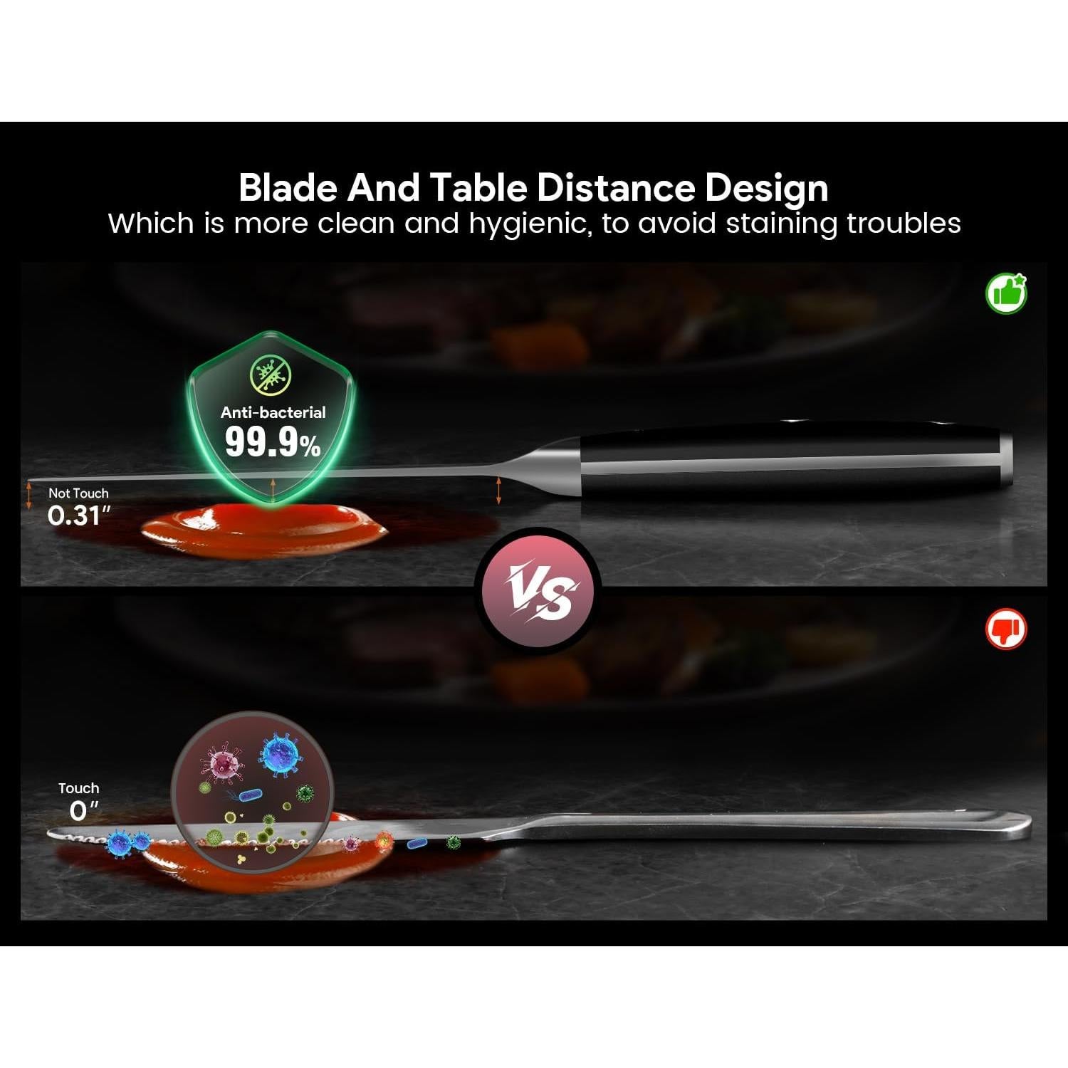 Juego de cuchillos para carne Piklohas 4 piezas acero forjado