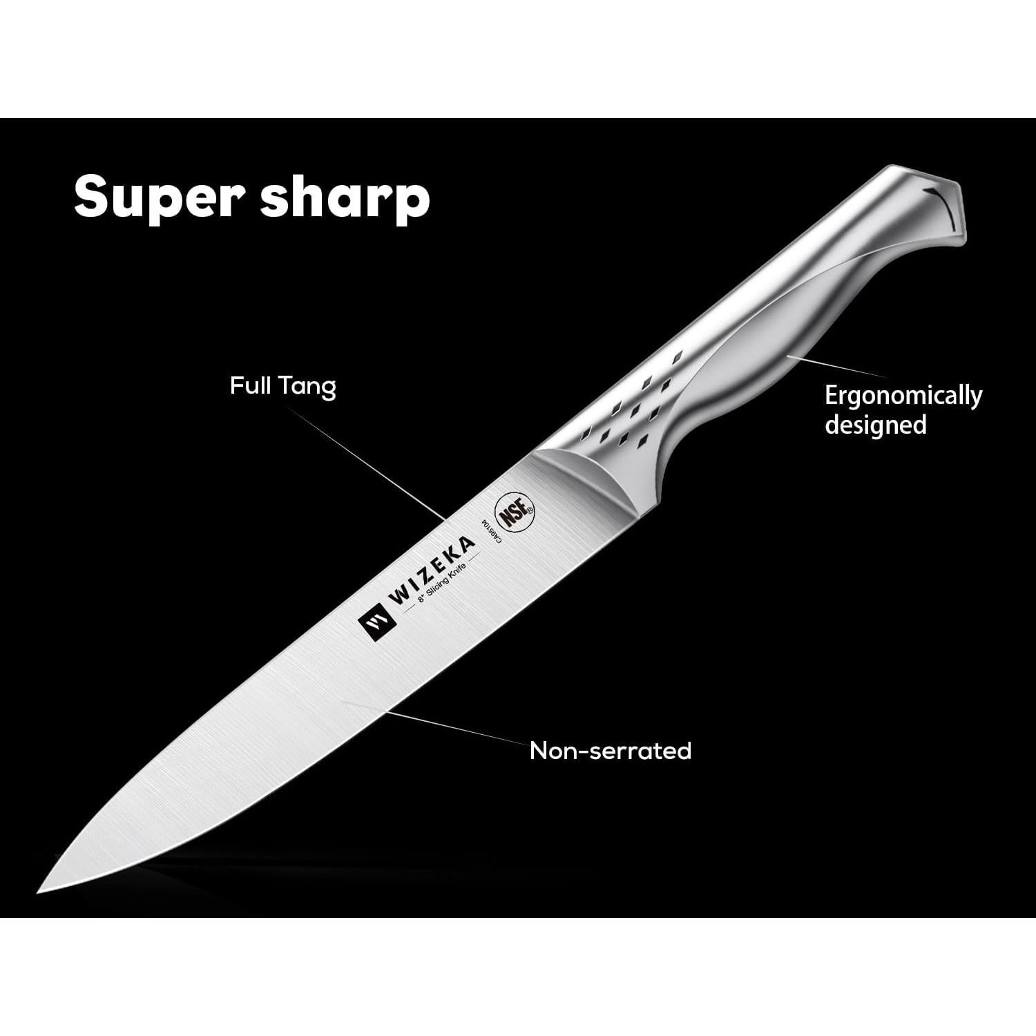 Juego de cuchillos para tallar WIZEKA 2 piezas acero inoxidable