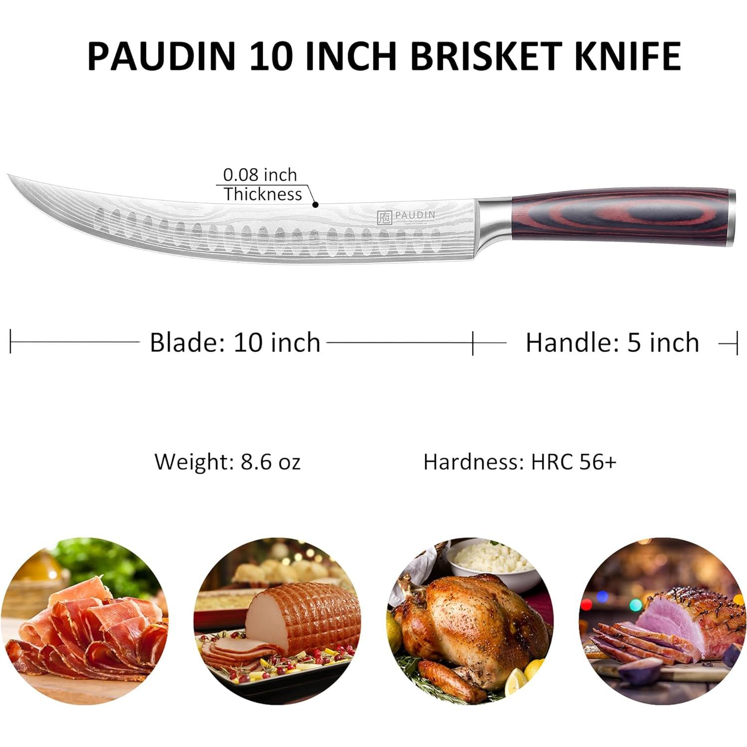 Cuchillo de Deshuese PAUDIN 10" Acero Inoxidable Alto Carbono