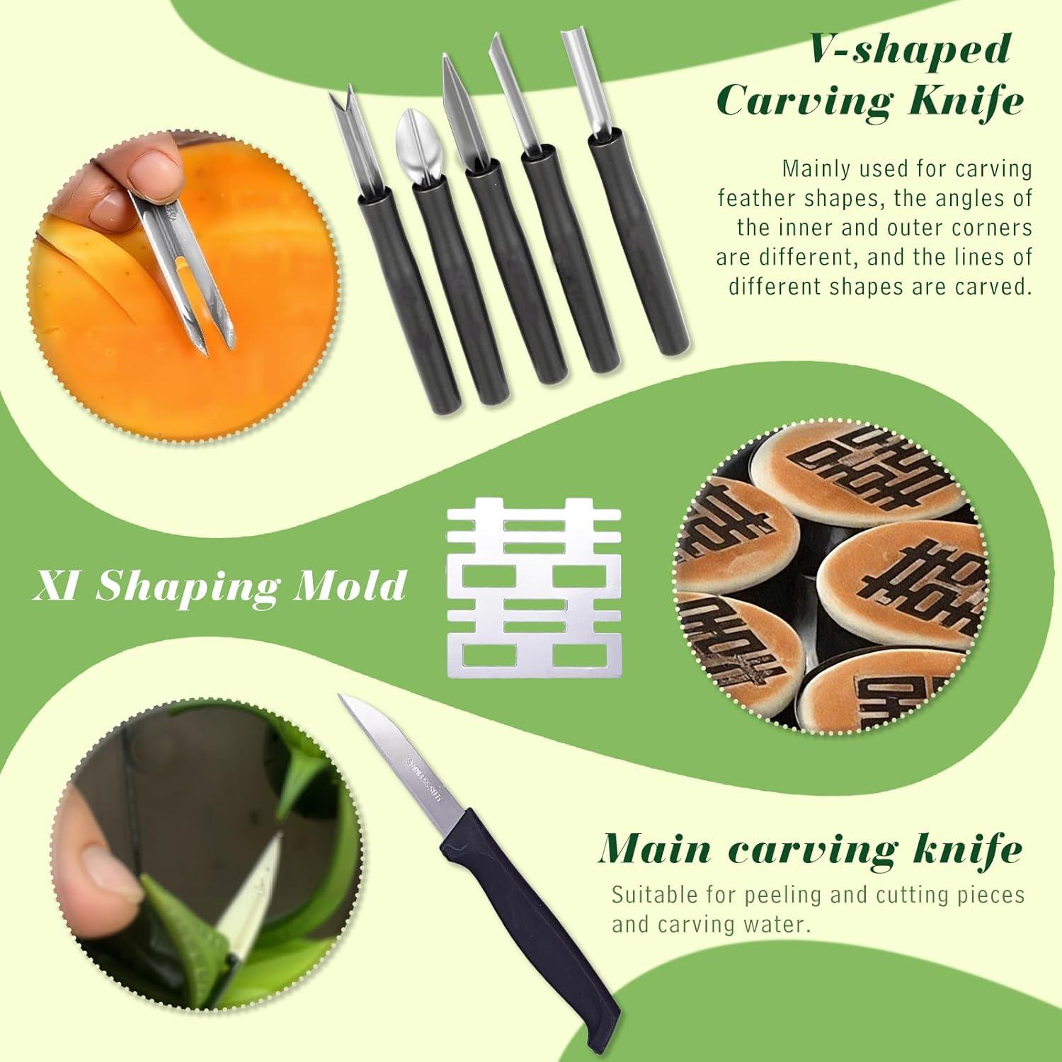 Juego de Herramientas de Tallado de Frutas Krbnk 46 Piezas