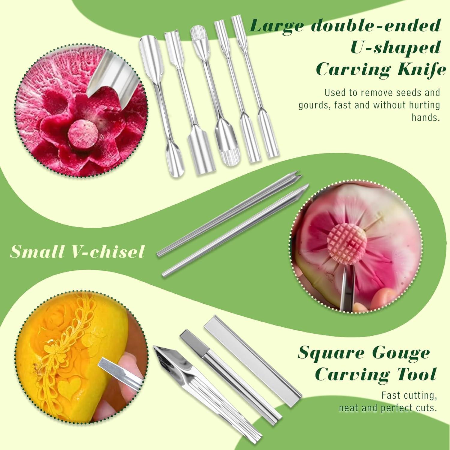 Juego de Herramientas de Tallado de Frutas Krbnk 46 Piezas