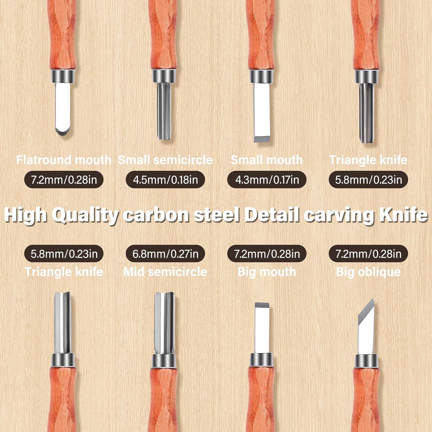 Kit de Tallado en Madera IMYMEE 19 Piezas con Estuche de Cuero