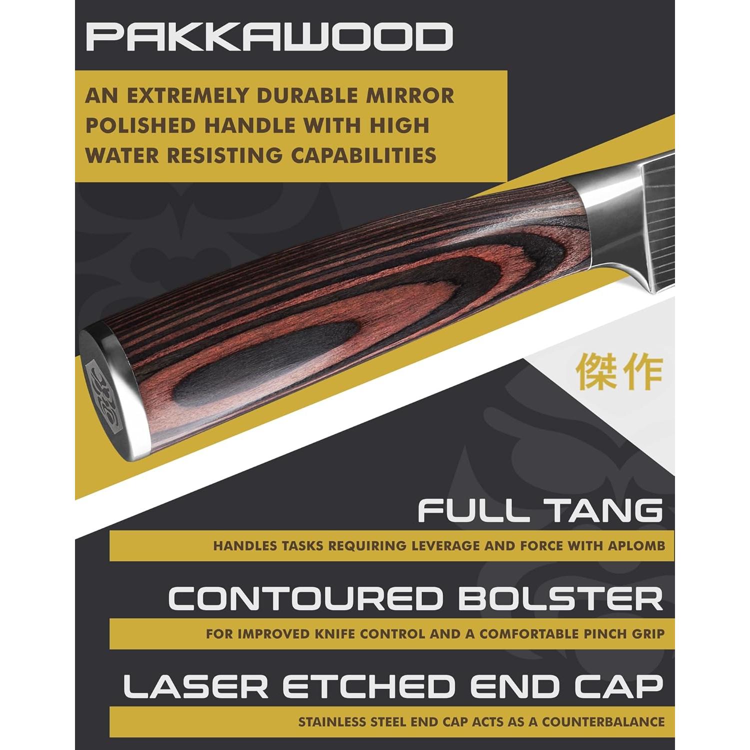 Cuchillo de Tallar KESSAKU 30 cm - Acero Inoxidable Forjado