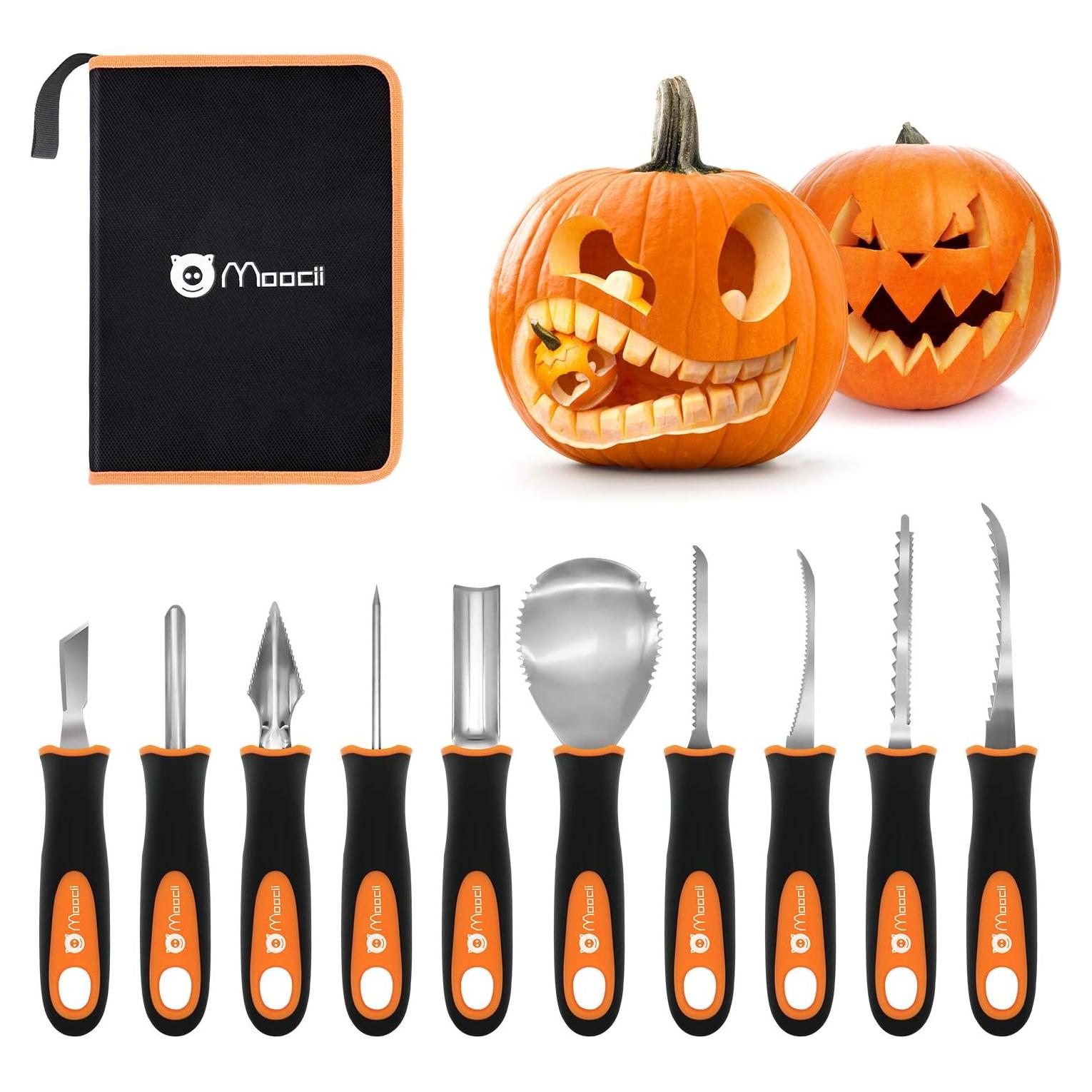 Juego de cuchillos para tallar calabazas Moocii - 10 piezas