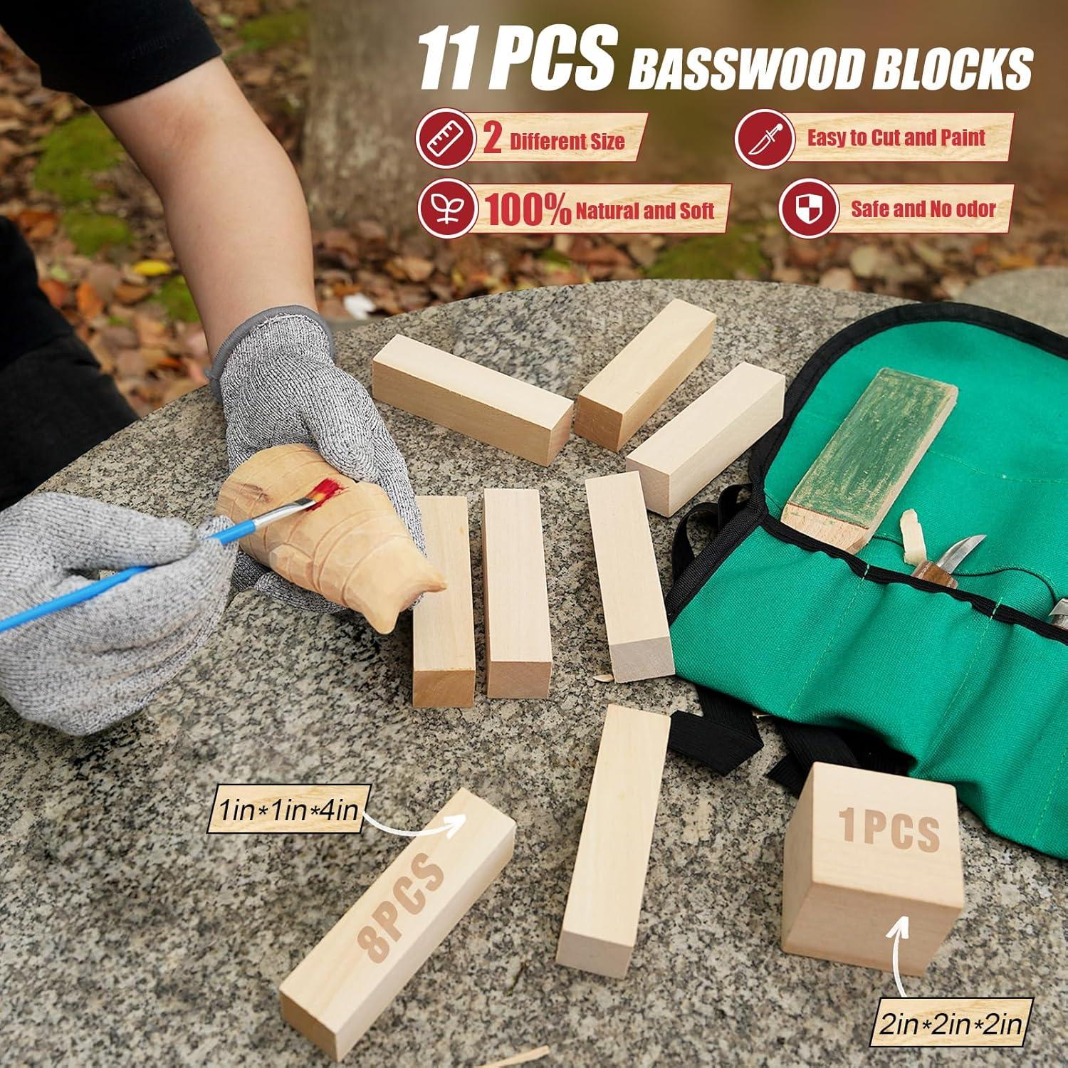 Kit de Tallado en Madera K Kernowo 17PCS con Herramientas y Guantes