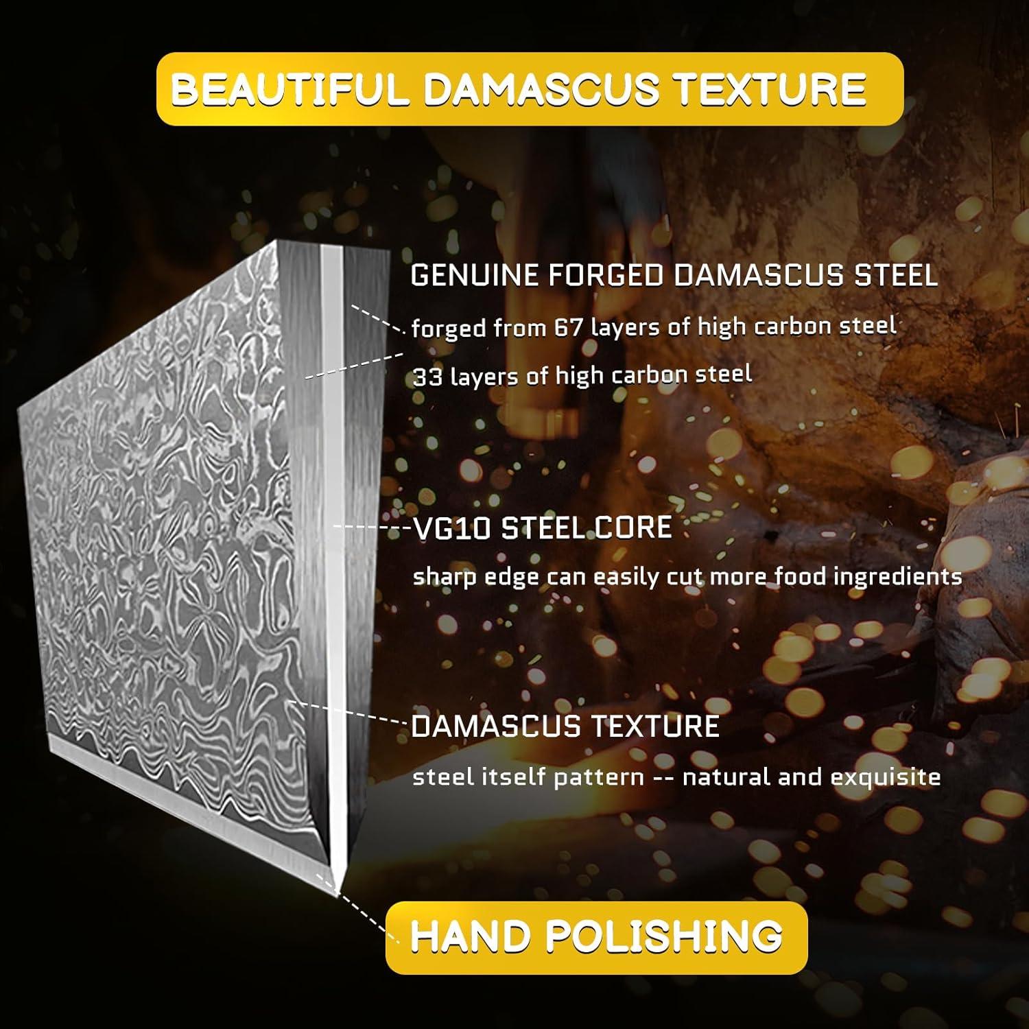 Cuchillo de Deshuesar MOKEEN 17.8 cm Acero Damasco VG10