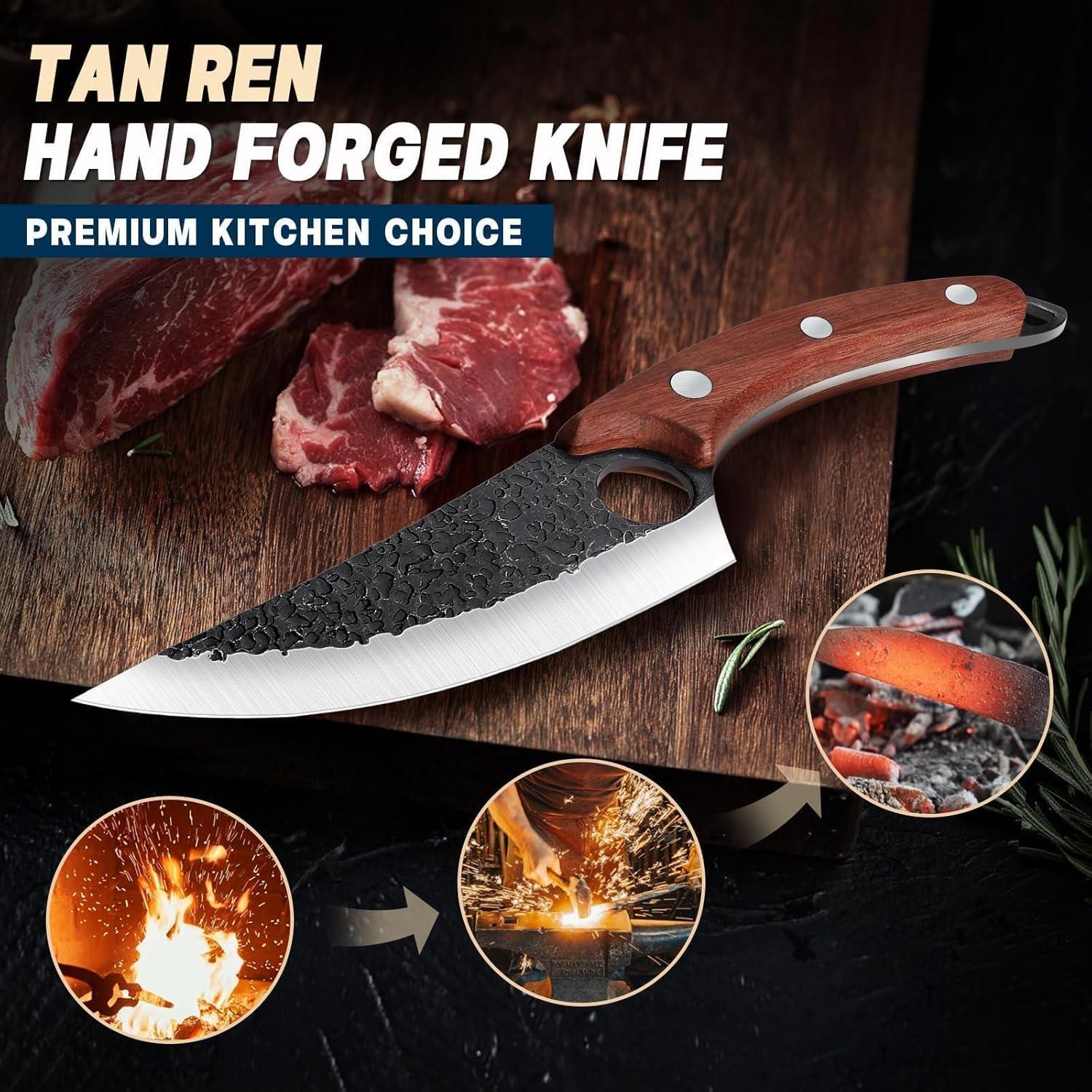 Set de 3 cuchillos de cocina TAN REN forjados a mano