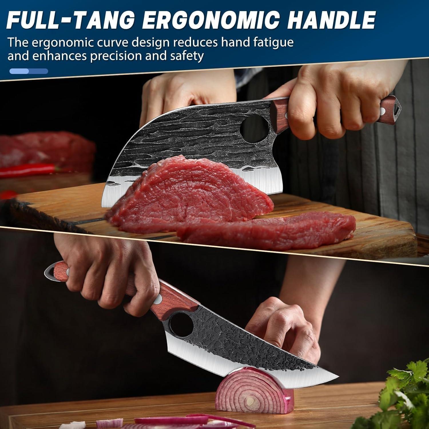 Set de 3 cuchillos de cocina TAN REN forjados a mano