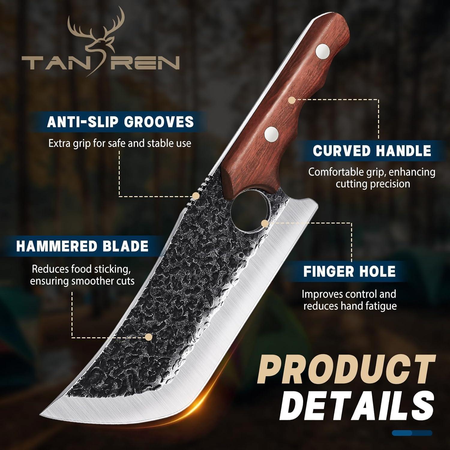 Set de 3 cuchillos de cocina TAN REN forjados a mano